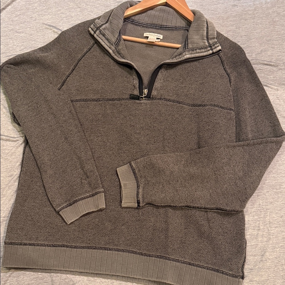 Men's Charcoal 3/4 zip Carbon2cobalt